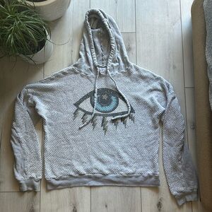 Lauren Moshi Evil Eye hoodie sweatshirt // Sz XS